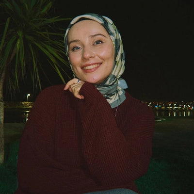Roslyn Desen Pamuk İpek Eşarp Koyu Yeşil