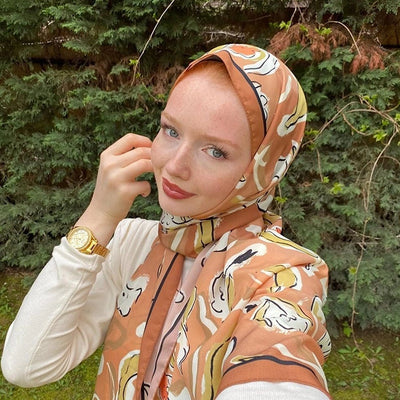 Aspen Desen Şal Somon