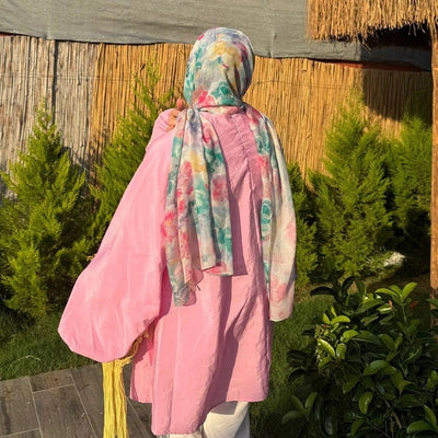 Fiona Desen Rami Şal Pembe