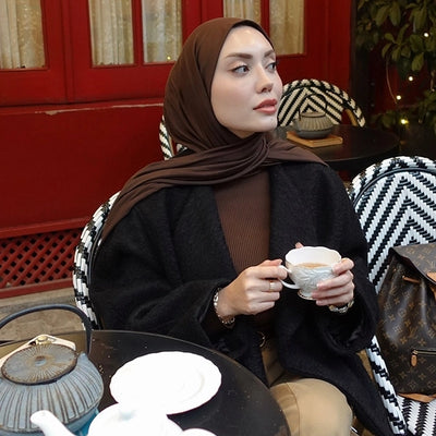 Bambu Penye Şal Acı Kahve
