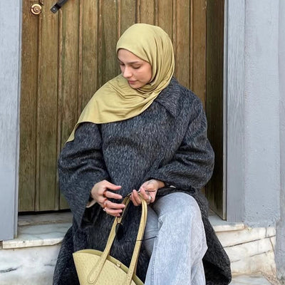 Bambu Penye Şal Yeşim