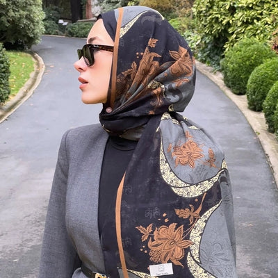 Sienna Desen Şal Siyah