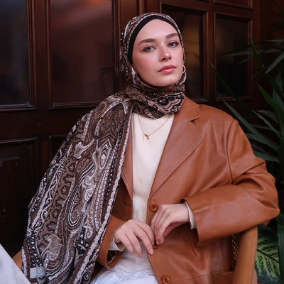 Etnıc Floral Desen Şal Toprak