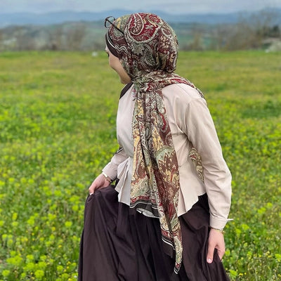 Dark Bohemian Desen Şal Kahve