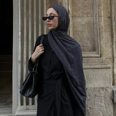 Modal Damalı Şal Füme