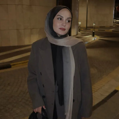 Modal Degrade Şal Antrasit-gümüş