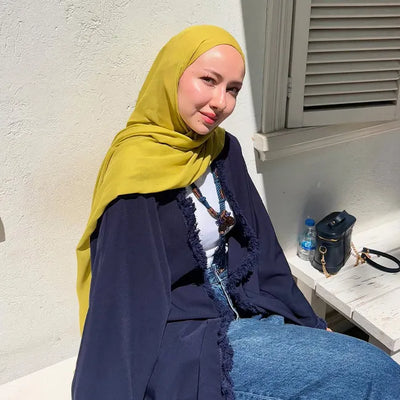 Soft Viskon Şal Yağ Yeşili