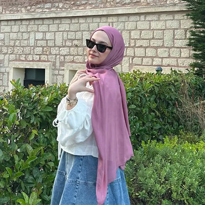Soft Viskon Şal Gülpembe