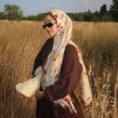 Sweet Wıllıam Desen Rami Şal Kahve