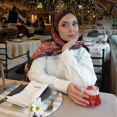 Love In Bloom Desen Vual Şal Siyah