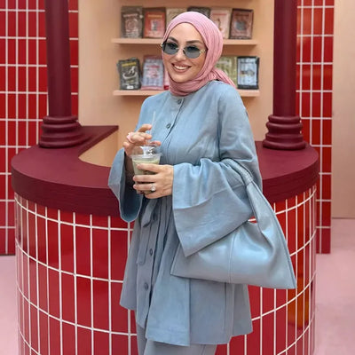 Pamuklu Keten Şal Cotton Candy
