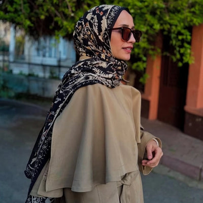 Paısley Elegance Desen Şal Siyah
