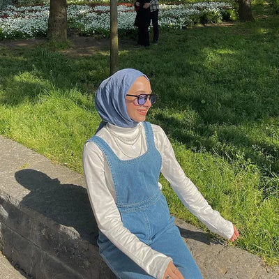Bambu Şal Kot Mavi