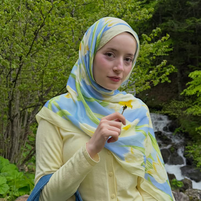 Irıs Garden Floş Viskon Şal Tereyağı