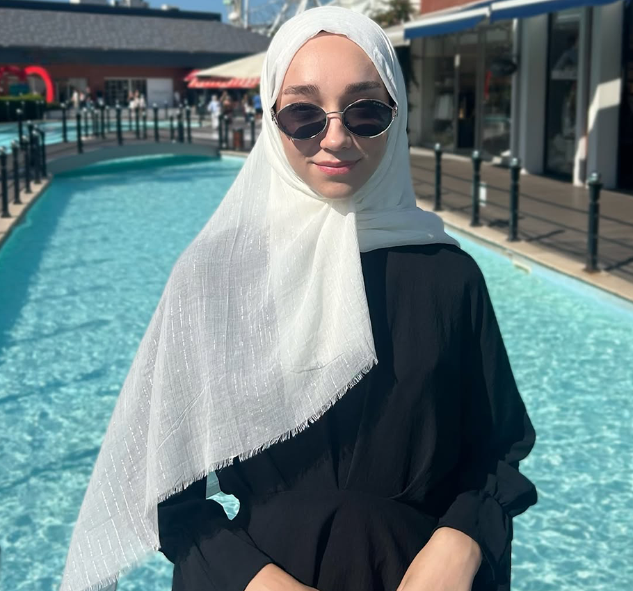 Işıltılı Vual Şal Ekru