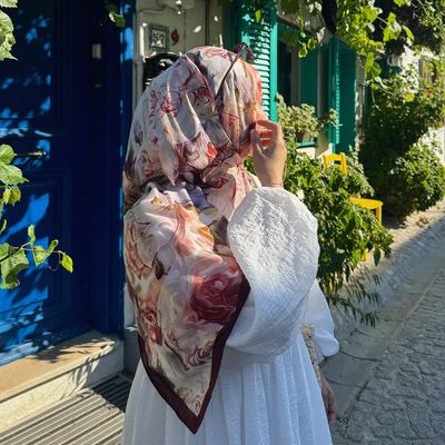 Nerissa Desen Rami Şal Bordo