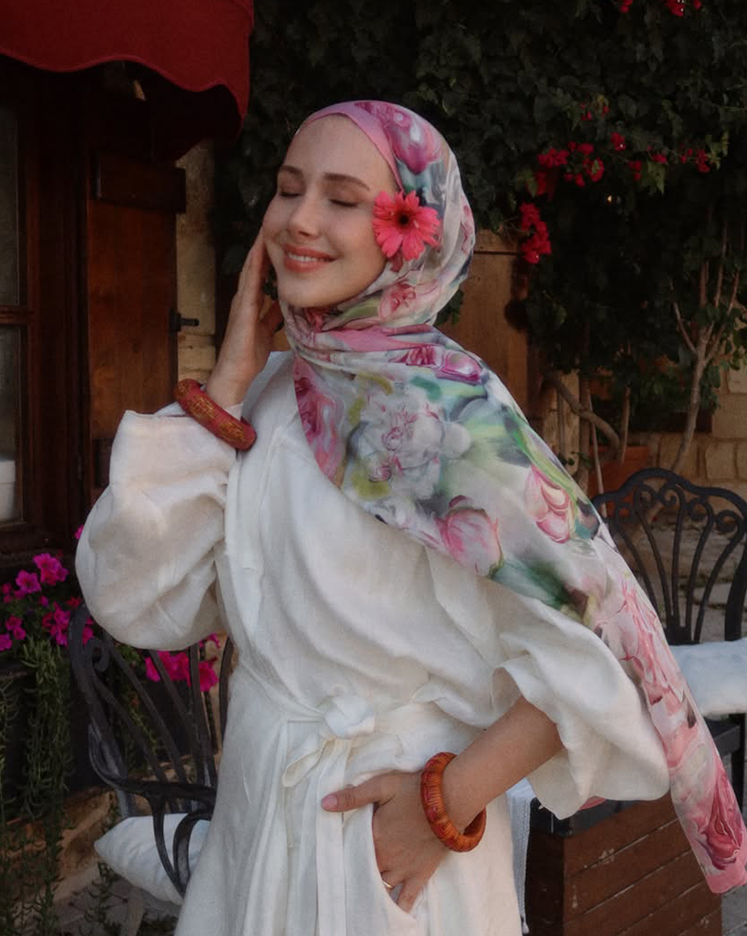 Nerissa Desen Rami Şal Soft Pembe