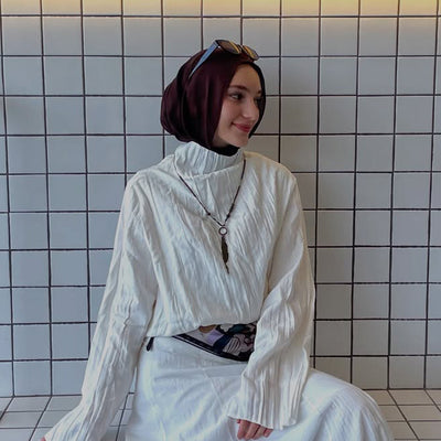 Soft Viskon Şal Koyu Mürdüm