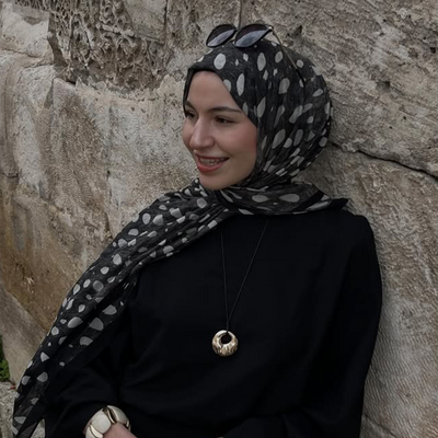 Wıld Fawn Desen Rami Şal Siyah